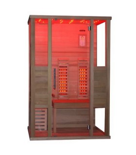 Sauna infrarouge Orius traditionnel 2/3 places design