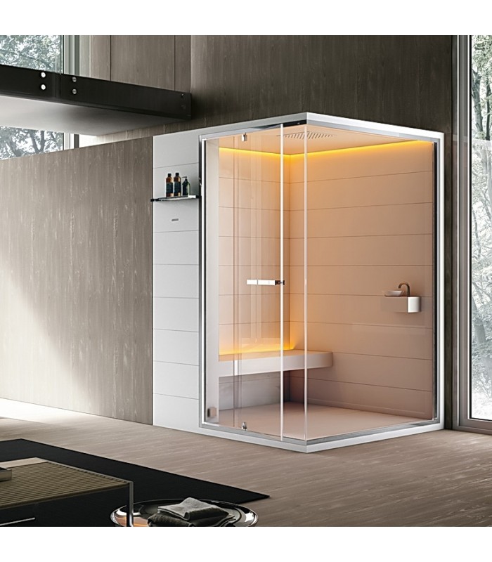 Cabine de douche hammam d'angle Ghibli haut de gamme luxe