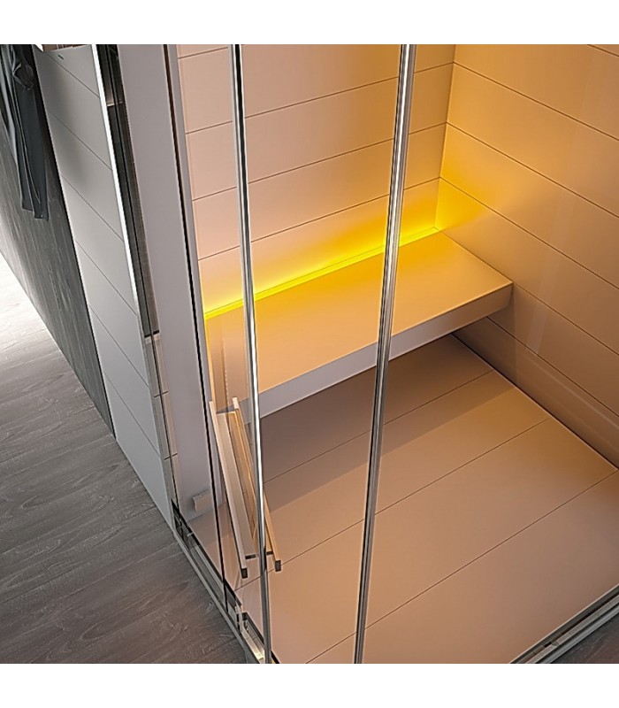 Cabine de douche hammam d'angle Ghibli haut de gamme luxe