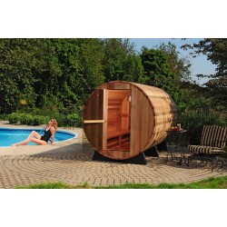 sauna traditionnel extérieur Funy tonneau 4-6 places