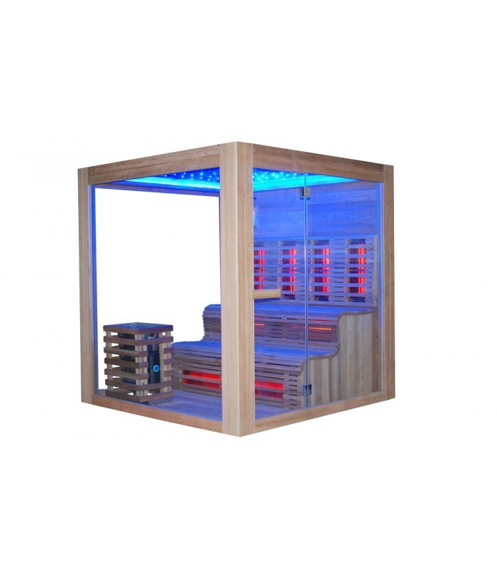 sauna traditionne et infrarouge 6 places Capri luxe sauna traditionne et infrarouge 6 places Capri luxe